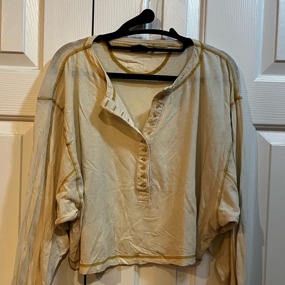 Out from under cream henley top